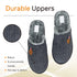 Mens Slip On Faux Fur Mule Slipper - Black